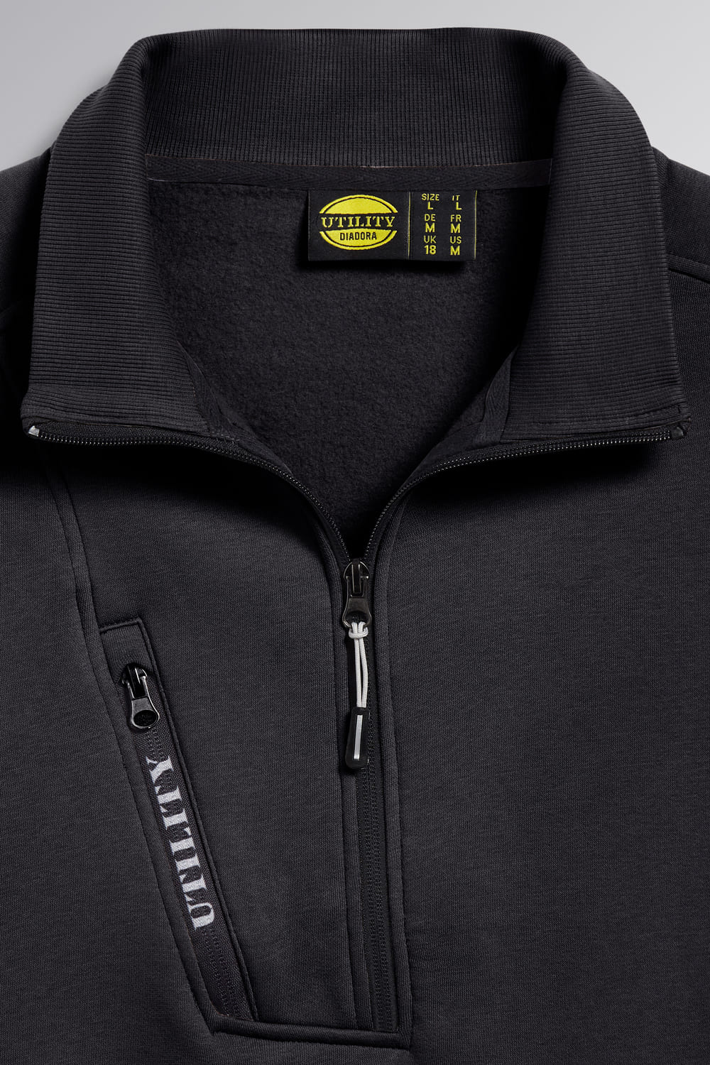Felpa mezza zip Diadora HZ Litework 280 gr