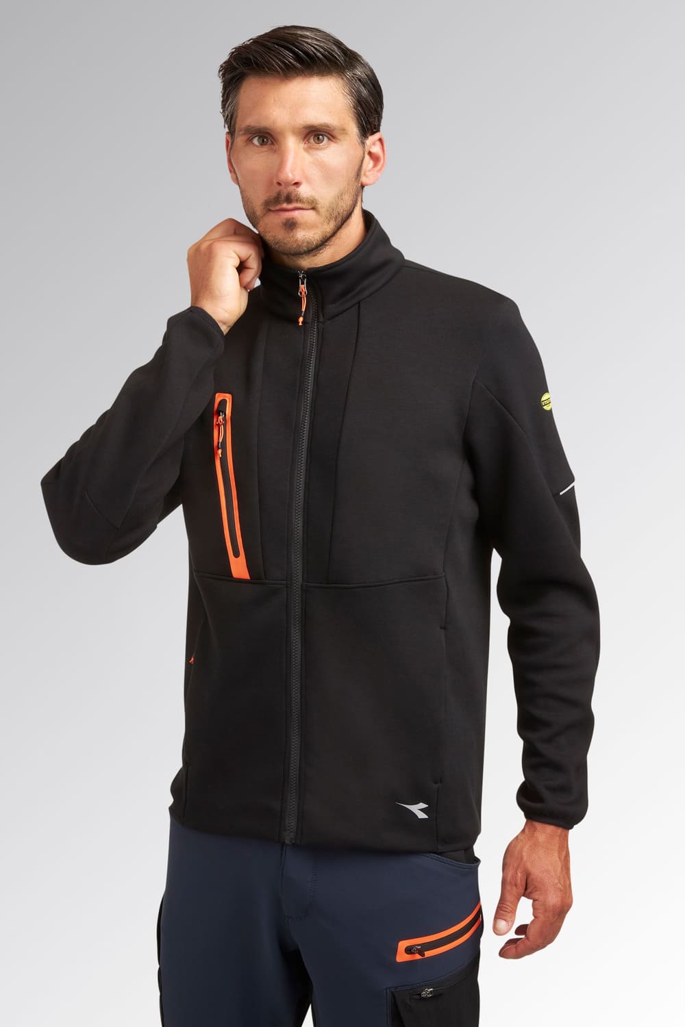 Felpa zip intera Diadora Hybrid Tactic 330 gr