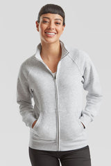 Felpa donna Fruit of the Loom zip intera 280 gr