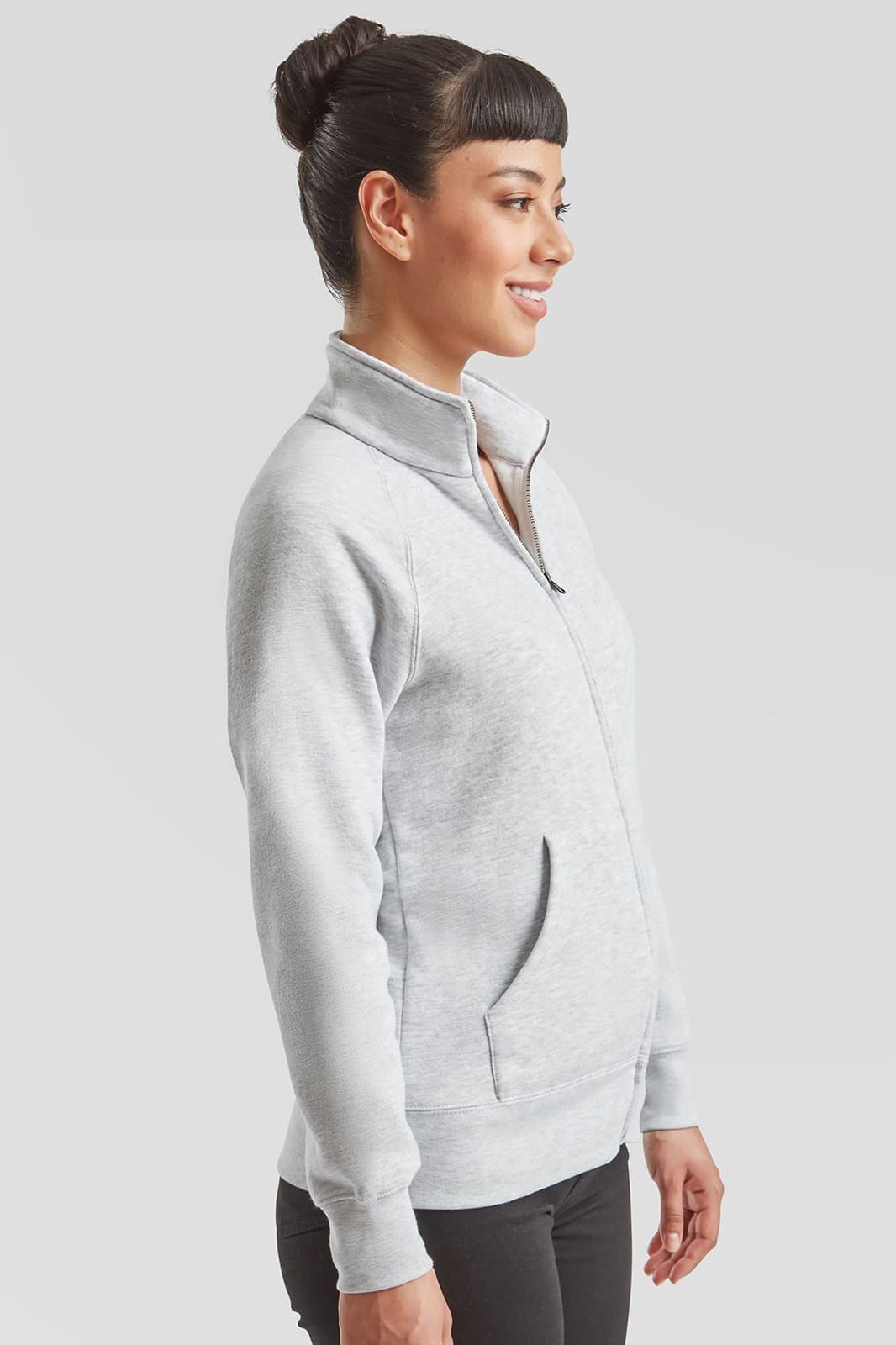 Felpa donna Fruit of the Loom zip intera 280 gr