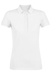 Polo donna cotone abbottonatura nascosta Owen 215 gr