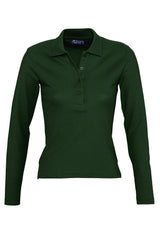 Polo donna cotone maniche lunghe Podium 210 gr