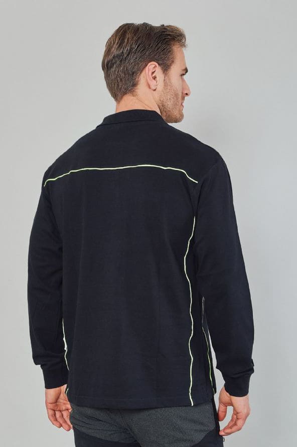 Polo in cotone elasticizzato maniche lunghe JRC Bruxelles 200 gr