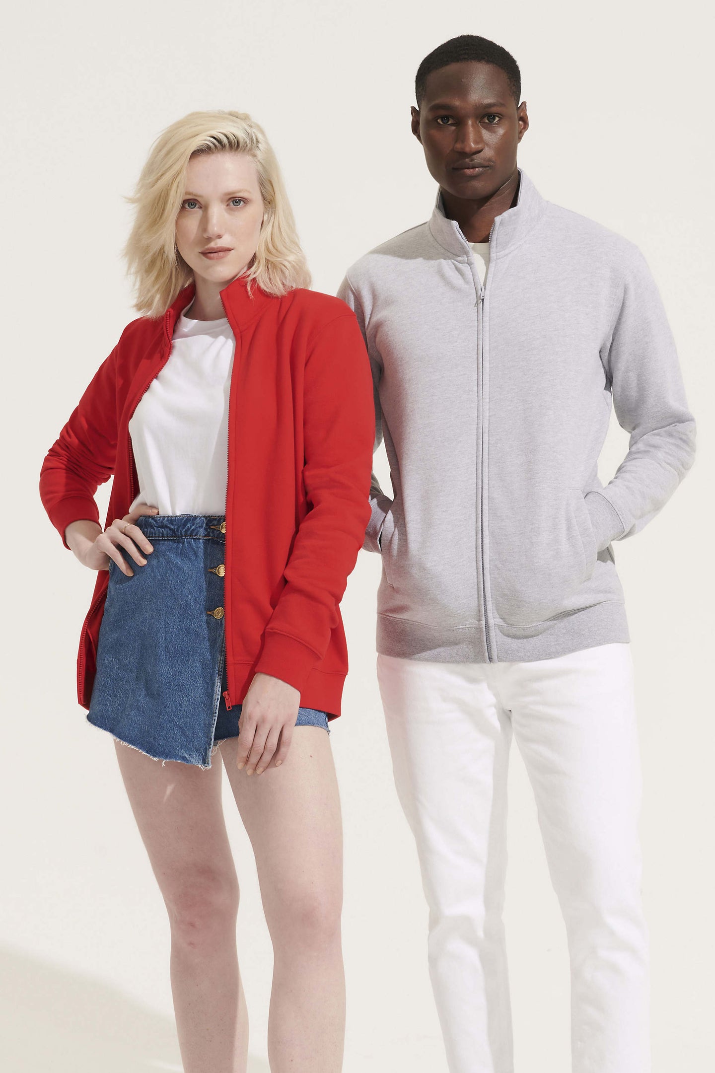 Felpa unisex zip intera Cooper 280 gr
