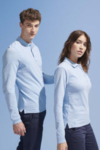 Polo donna cotone maniche lunghe Podium 210 gr