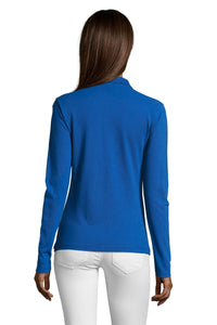 Polo donna cotone maniche lunghe Podium 210 gr