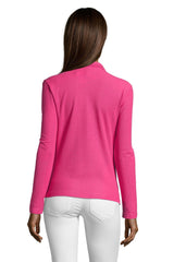 Polo donna cotone maniche lunghe Podium 210 gr