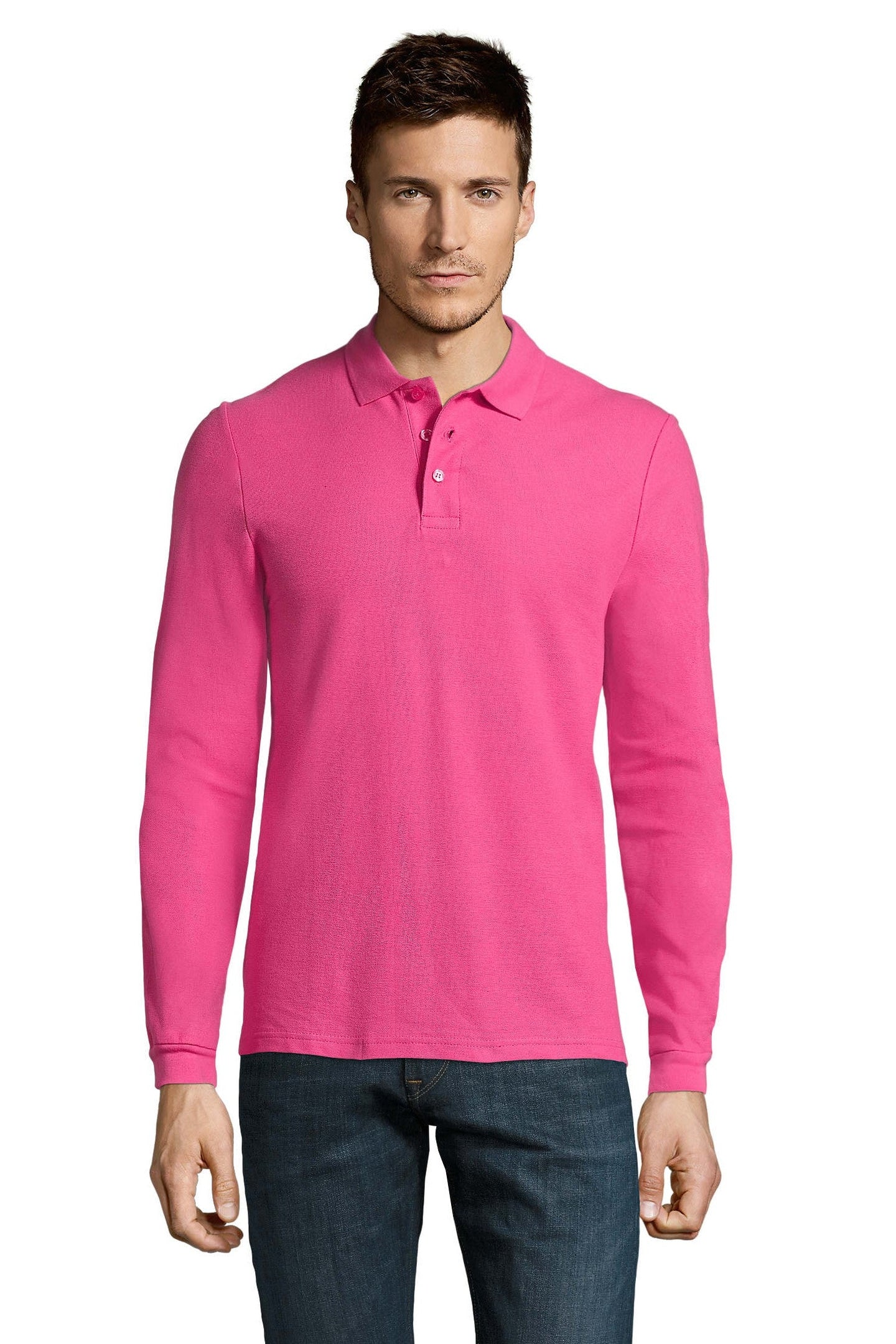 Polo uomo cotone maniche lunghe Winter II 210 gr