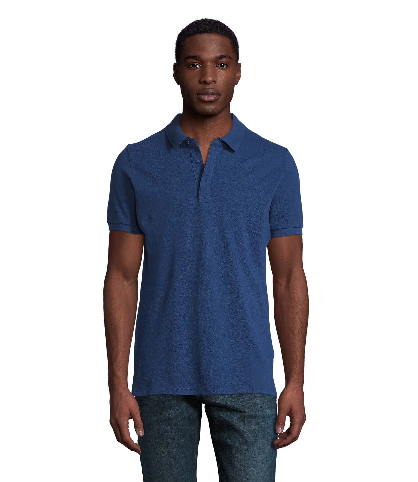 Polo uomo cotone abbottonatura nascosta Owen 215 gr